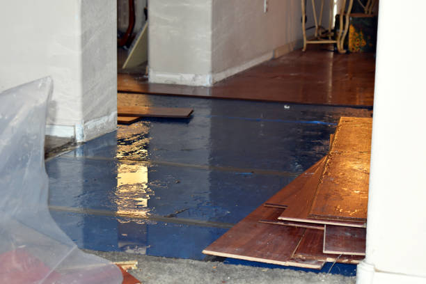 Professional Flood Cleanup technician working in Highlands, TX